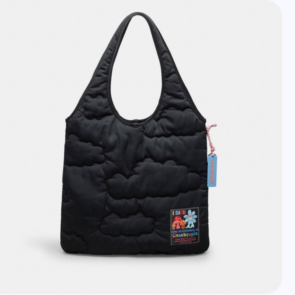 Coachtopia Loop Flat Tote With Cloud Quilting